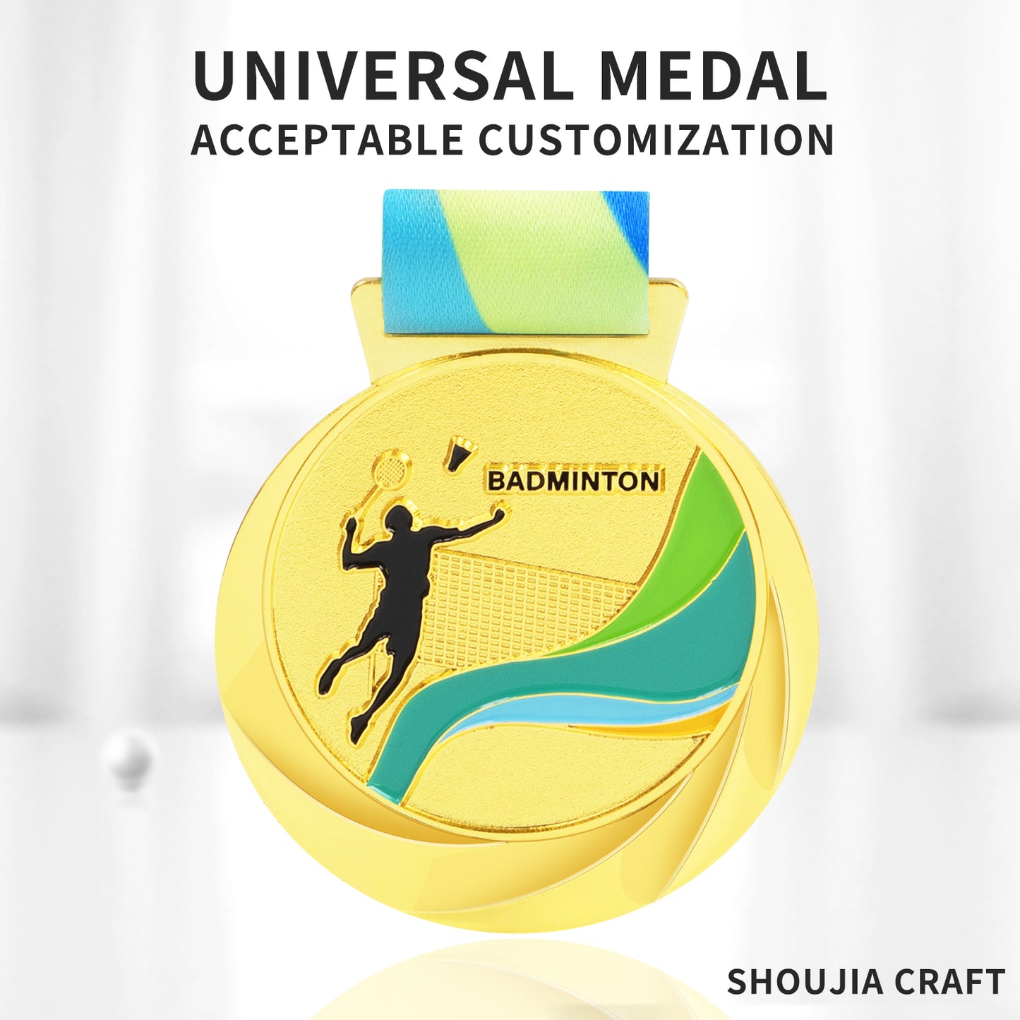 Customized Design Athletics Sports Trophy Runner Soccer Winners Metal Medals 