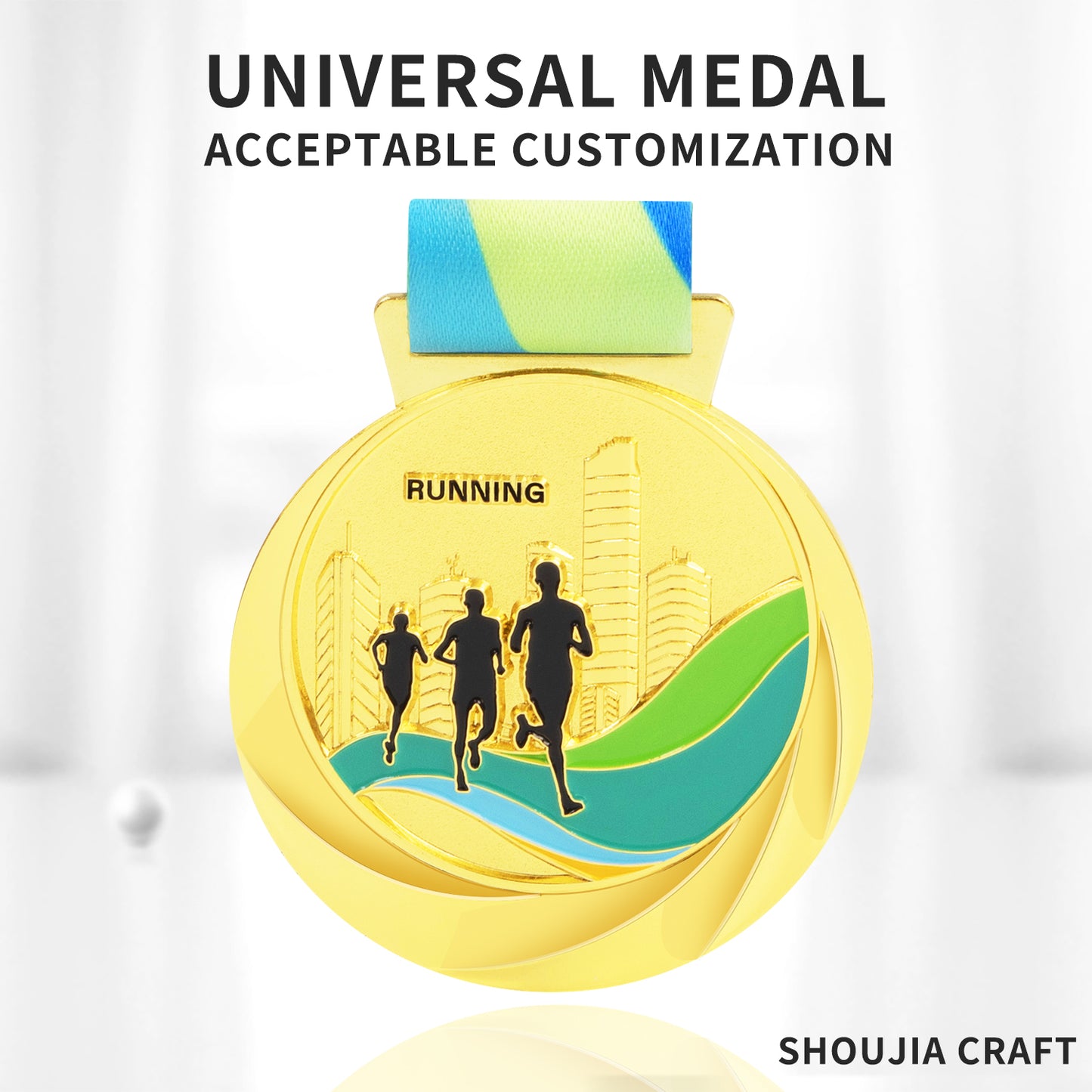 Soccer Metal Metal Sports Medals Customer Logo Sports Gold Medals