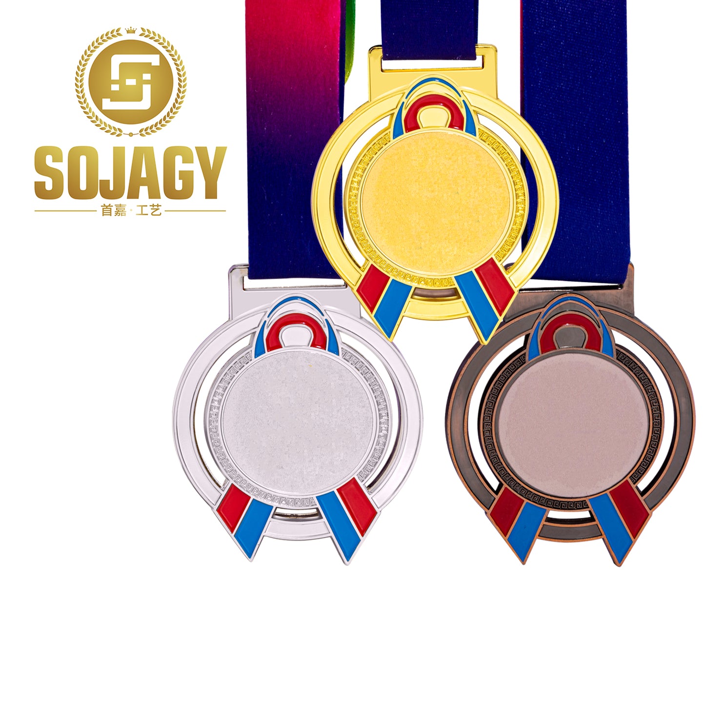 Wholesale Cheap Design Your Own Blank Medals Zinc Alloy 3D Gold Award Marathon Running Medal Custom Medals