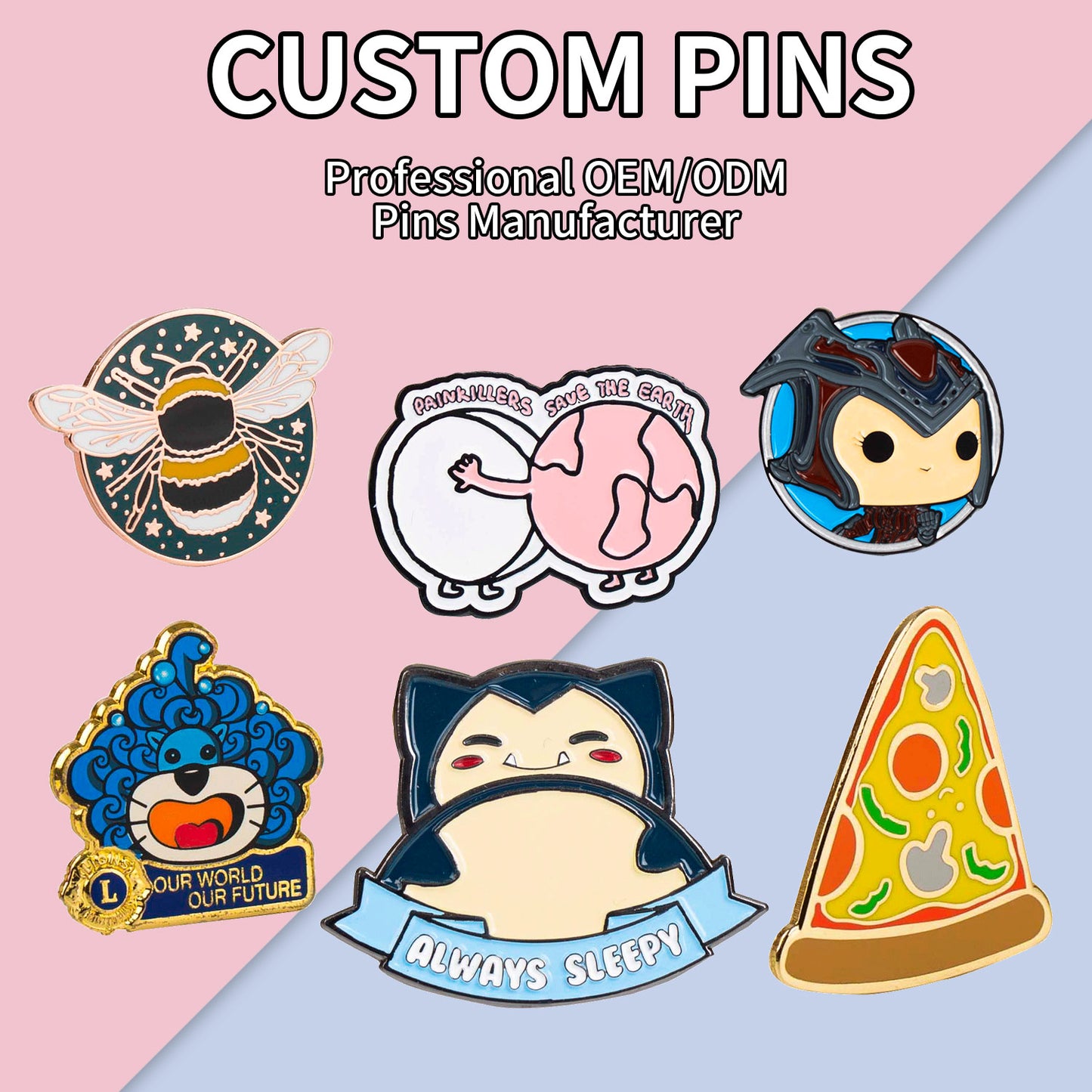 Cartoon Anime Custom Metal Lapel Pin Badge Manufacturer Design Your Own Custom Made Soft Hard Glitter Enamel Pin
