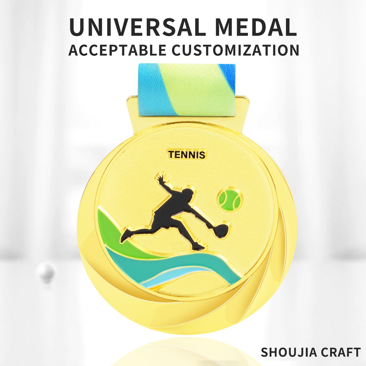 Wholesale Metal Blank Medal Gold Bronze Award Sport Medals with Ribbon Top Hot Sale Medals