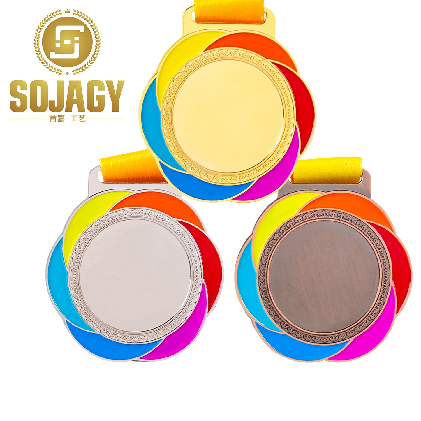 Customized Cycling Running Swimming Dancing Competing Sports Medals Plaques Zinc Alloy Metal Medals