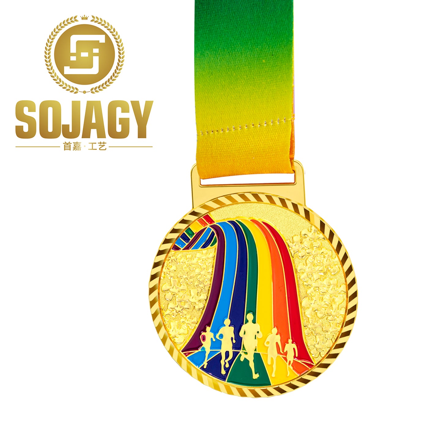 Promotional Manufacturing Custom Logo Medal Sports Metal Blank Medal Sports Trophy Runner soccer winners medals