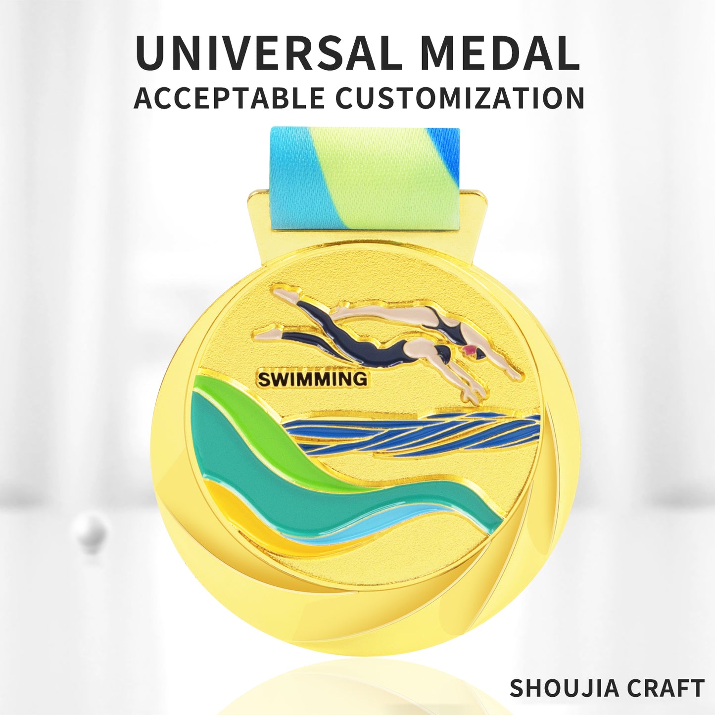 Blank Medals Factory Spot Supply Simple Finisher Coronation Metal Sport Medals And Ribbons 