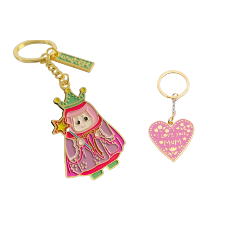 Cartoon keychain Zinc alloy baked paint keychain