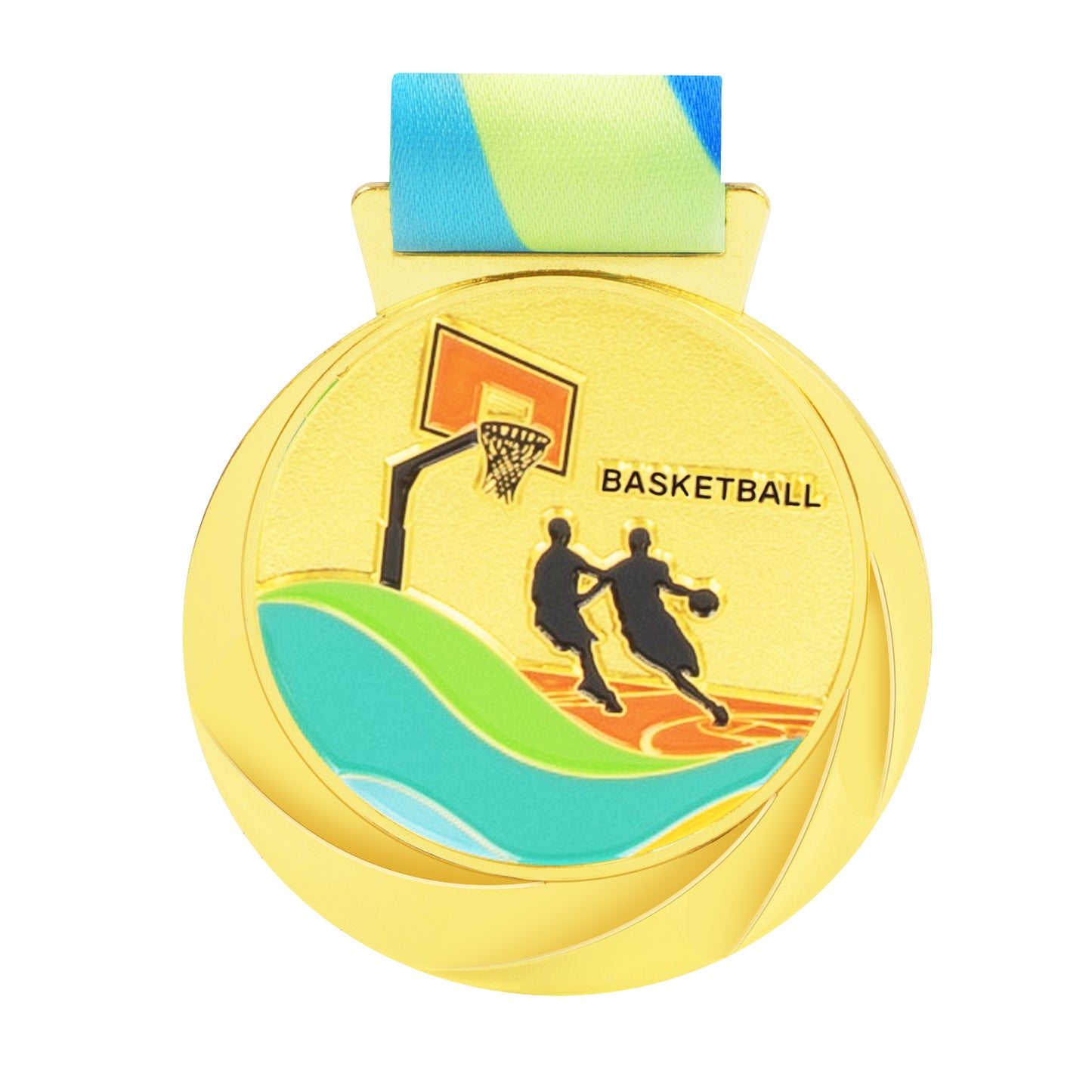 Color sports medal gold silver and bronze medal hang neck kindergarten sports meet medal