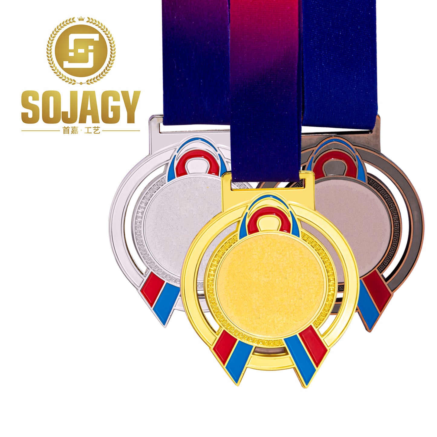 Wholesale Cheap Design Your Own Blank Medals Zinc Alloy 3D Gold Award Marathon Running Medal Custom Medals