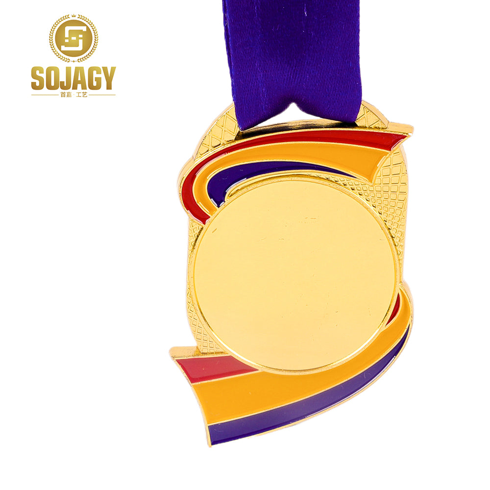 Custom Cheap Sports Gold Medal Marathon Award Souvenir High Quality 3D Zinc Alloy Running Medal With Ribbon