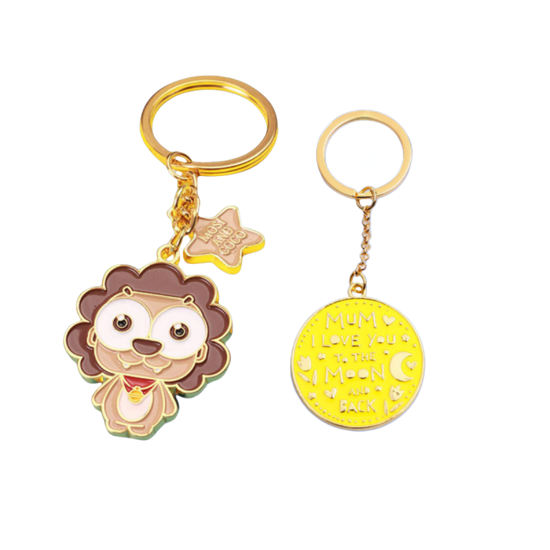 Cartoon keychain Zinc alloy baked paint keychain