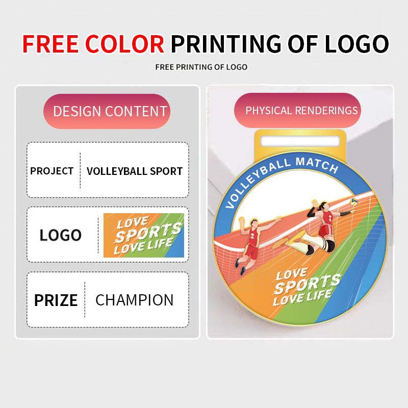 Custom Winner Gold Silver Bronze Award Medals Paint Enamel Design Own Logo 2D 3D Metal Winner Awards with Neck Ribbon