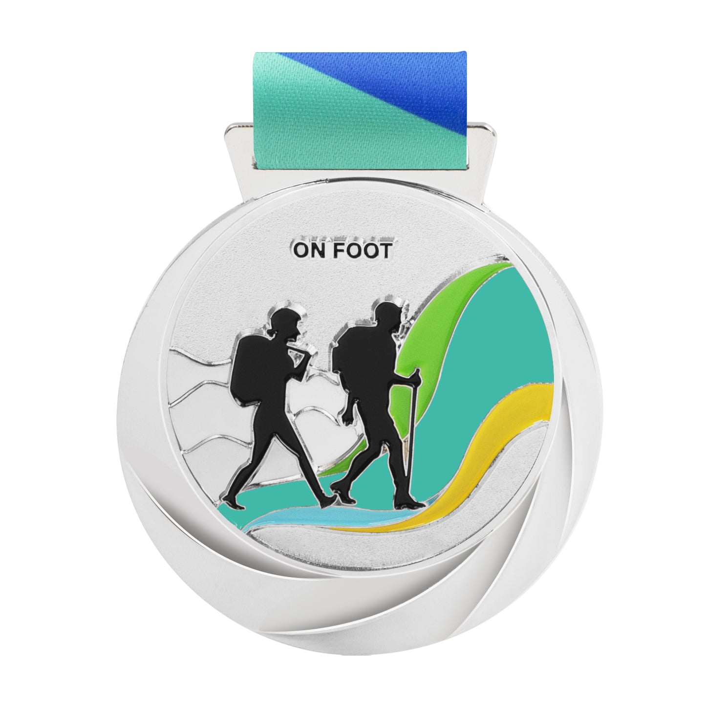 Custom Logo Sport Medals Ribbons Sublimation Soccer Taekwondo Marathon Metal Medals Swimming Trophies Blank Awards Custom Logo
