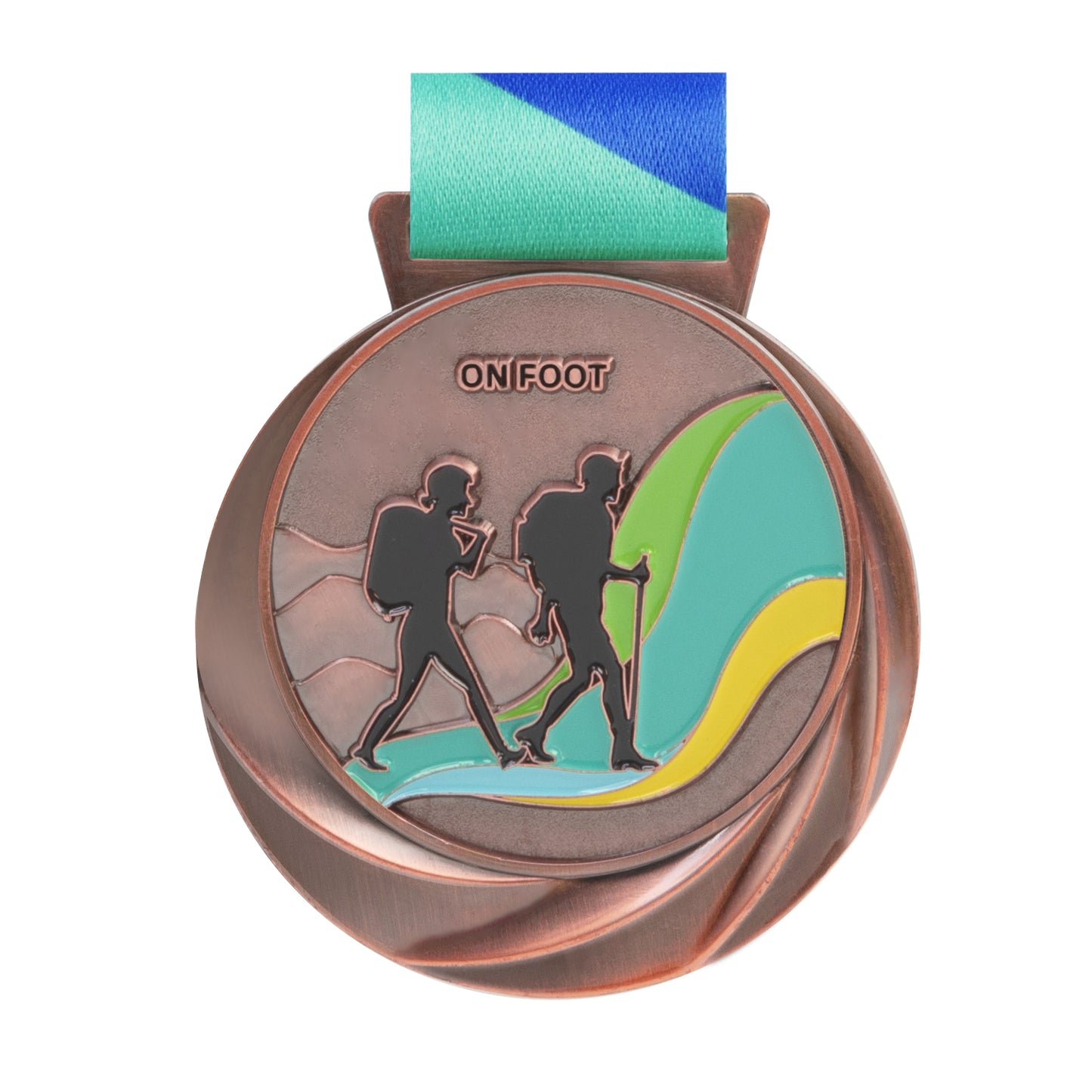 Custom Logo Sport Medals Ribbons Sublimation Soccer Taekwondo Marathon Metal Medals Swimming Trophies Blank Awards Custom Logo