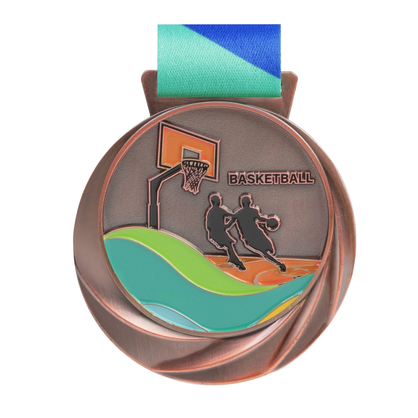 Color sports medal gold silver and bronze medal hang neck kindergarten sports meet medal