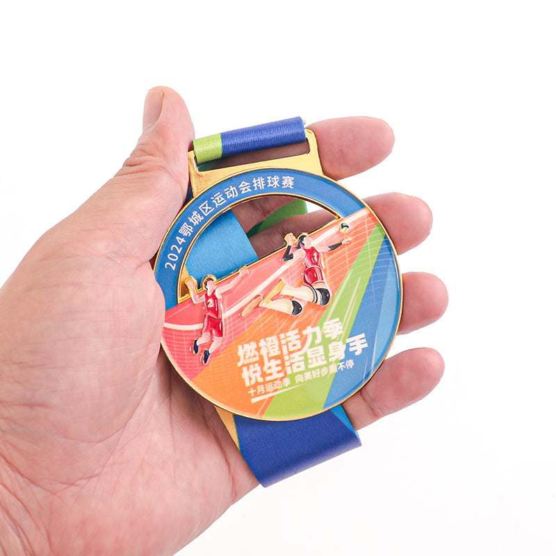 Custom Winner Gold Silver Bronze Award Medals Paint Enamel Design Own Logo 2D 3D Metal Winner Awards with Neck Ribbon