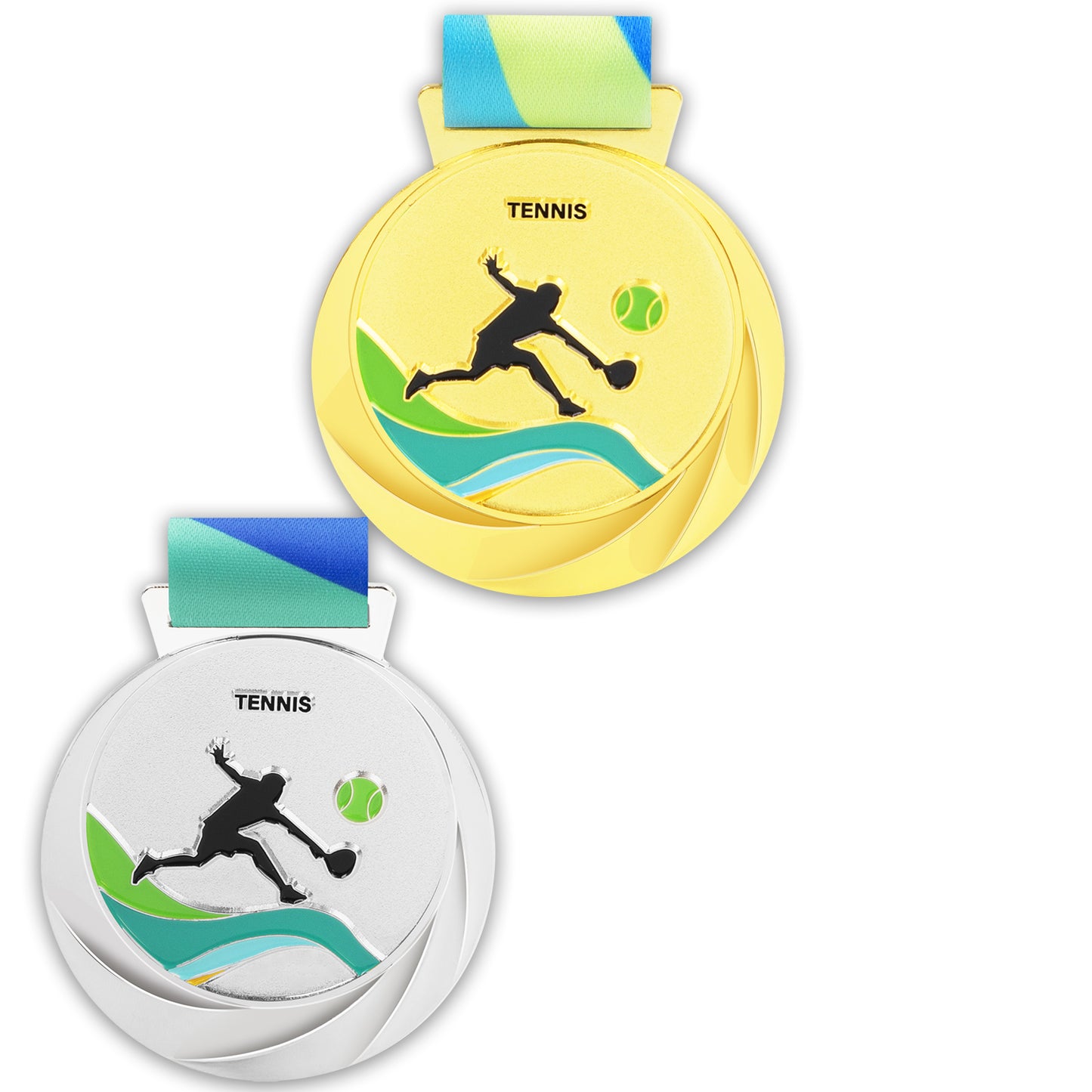 Wholesale Metal Blank Medal Gold Bronze Award Sport Medals with Ribbon Top Hot Sale Medals