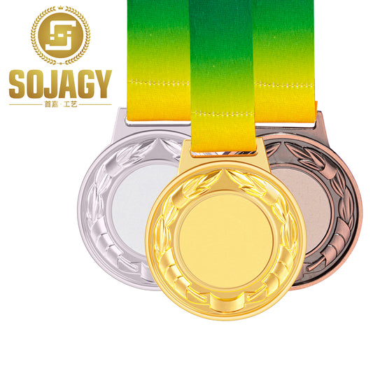 Wholesale Cheap Design Your Own Blank 3D Gold Zinc Alloy Sports Medal With Sublimation Ribbon Custom Souvenir