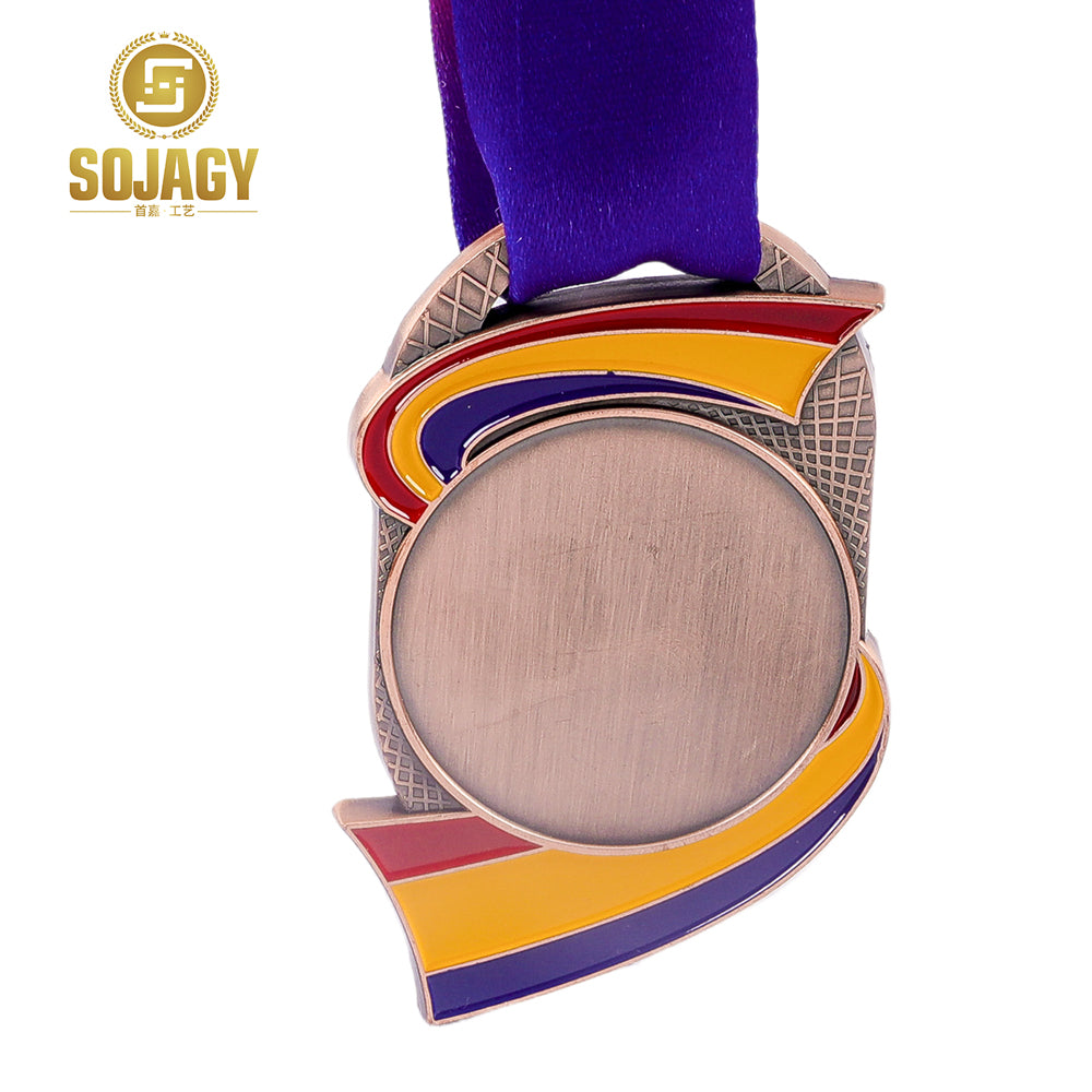 Custom Cheap Sports Gold Medal Marathon Award Souvenir High Quality 3D Zinc Alloy Running Medal With Ribbon