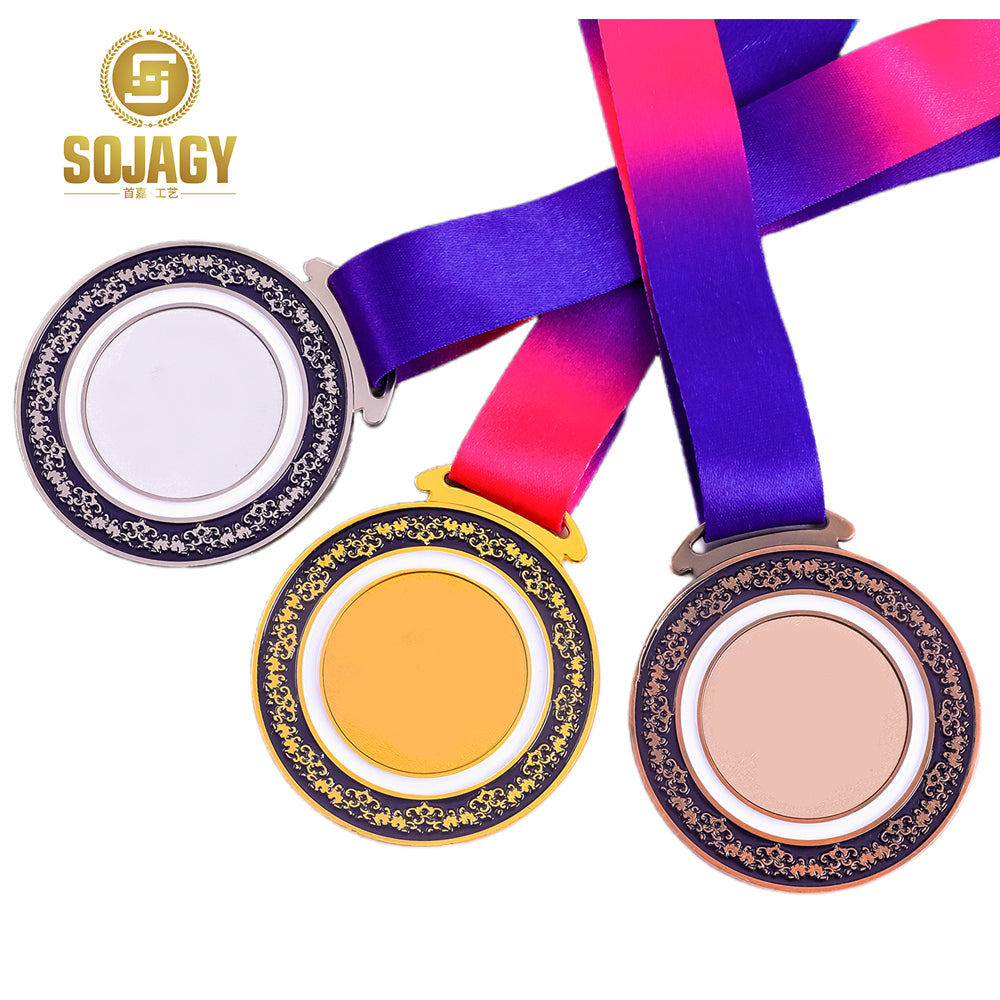 Manufacturer Custom Marathon Medal Sport Medals with Ribbon Soccer Football Medal Golf Basketball 3D Souvenir