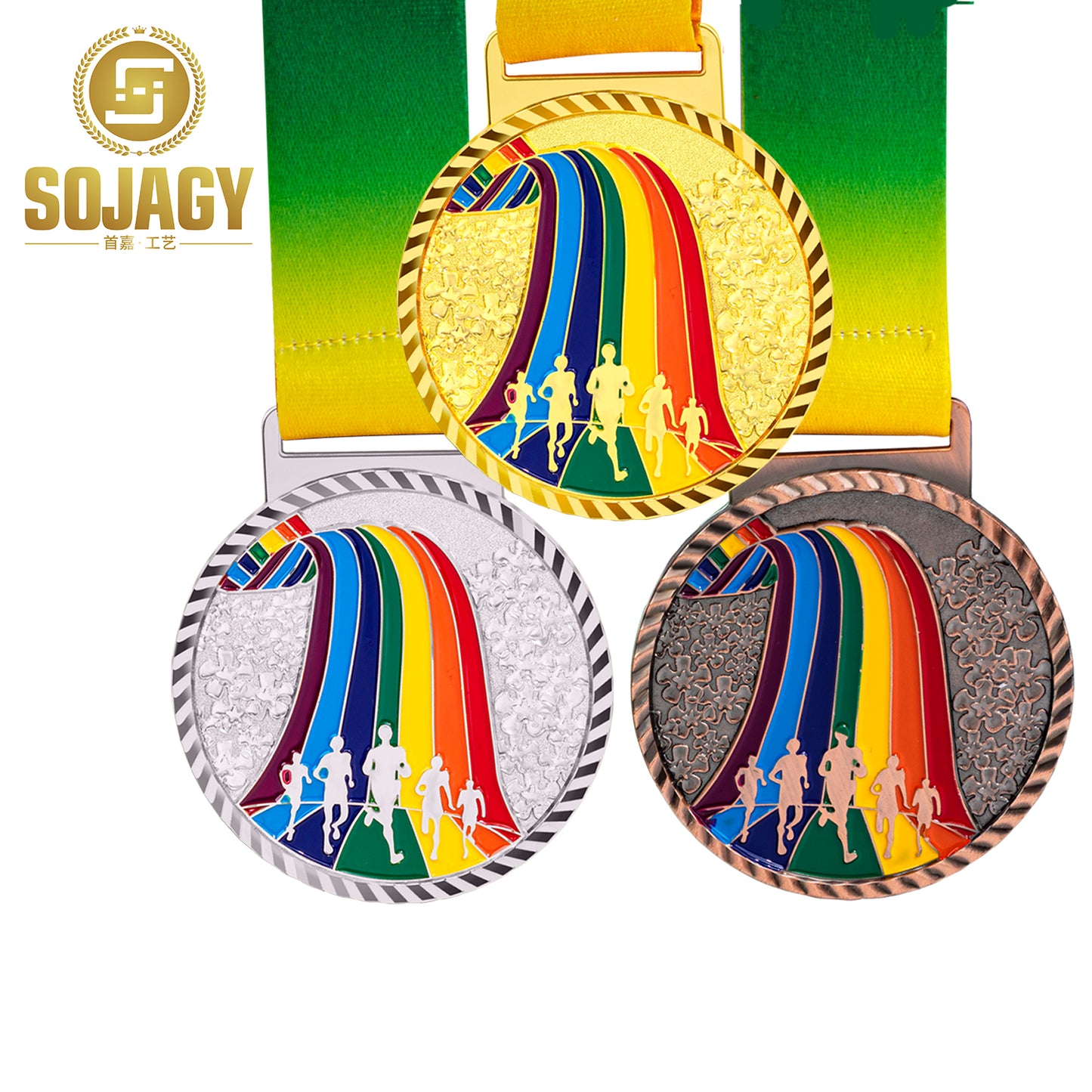 Promotional Manufacturing Custom Logo Medal Sports Metal Blank Medal Sports Trophy Runner soccer winners medals