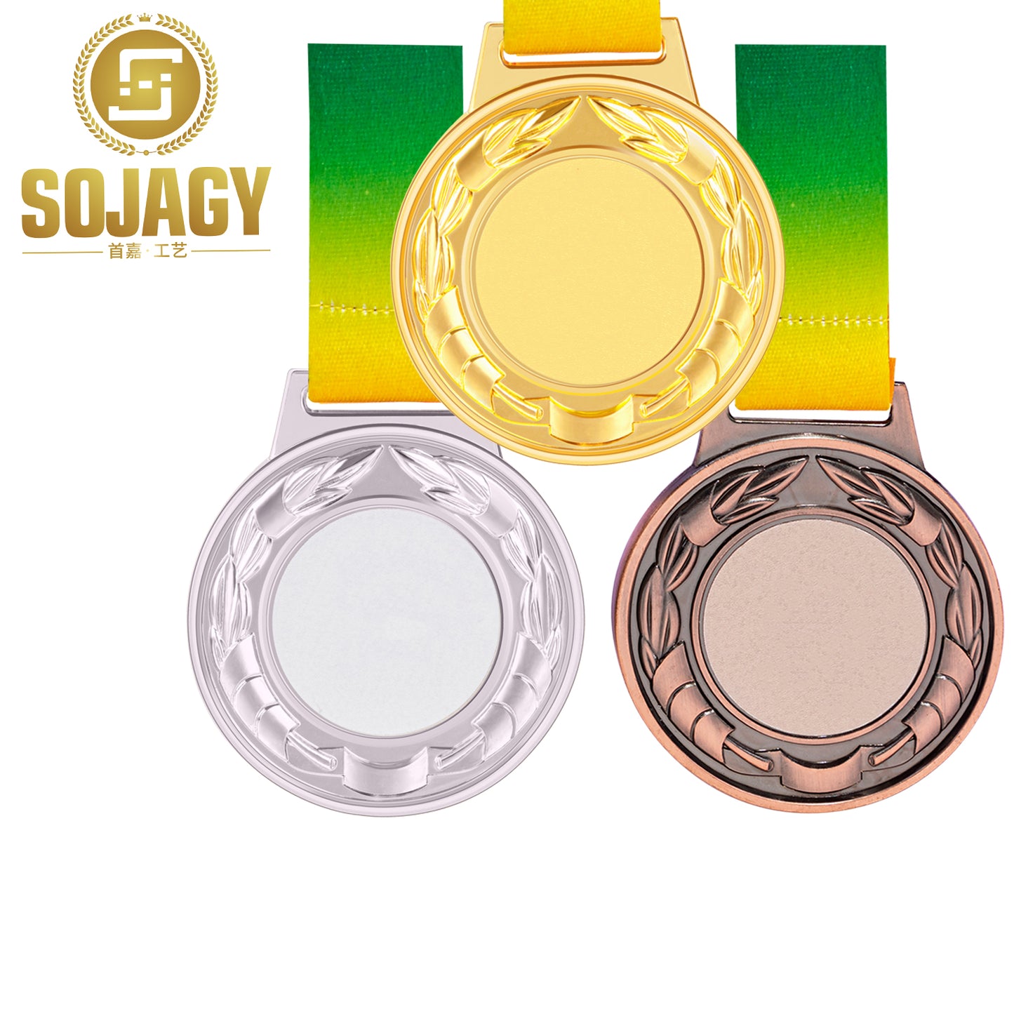 Wholesale Cheap Design Your Own Blank 3D Gold Zinc Alloy Sports Medal With Sublimation Ribbon Custom Souvenir