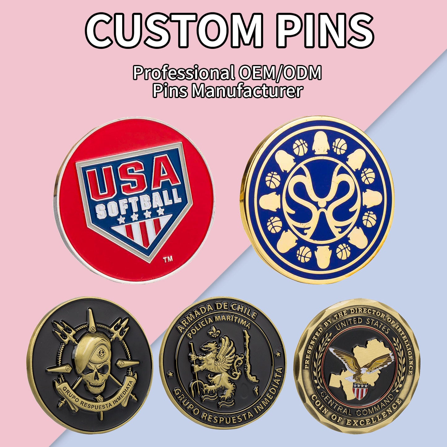 Wholesale Badge Maker Gold Plated Customized Cute Enamel Pins Metal Emblem Custom Logo Enamel Lapel Pin Badges
