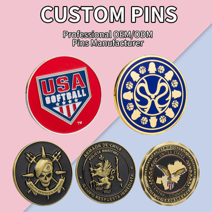 Wholesale Badge Maker Gold Plated Customized Cute Enamel Pins Metal Emblem Custom Logo Enamel Lapel Pin Badges