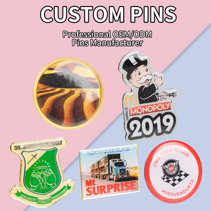 Wholesale Custom Logo Metal Lapel Pin High Quality Promotional Metal Round Pin Badge ﻿