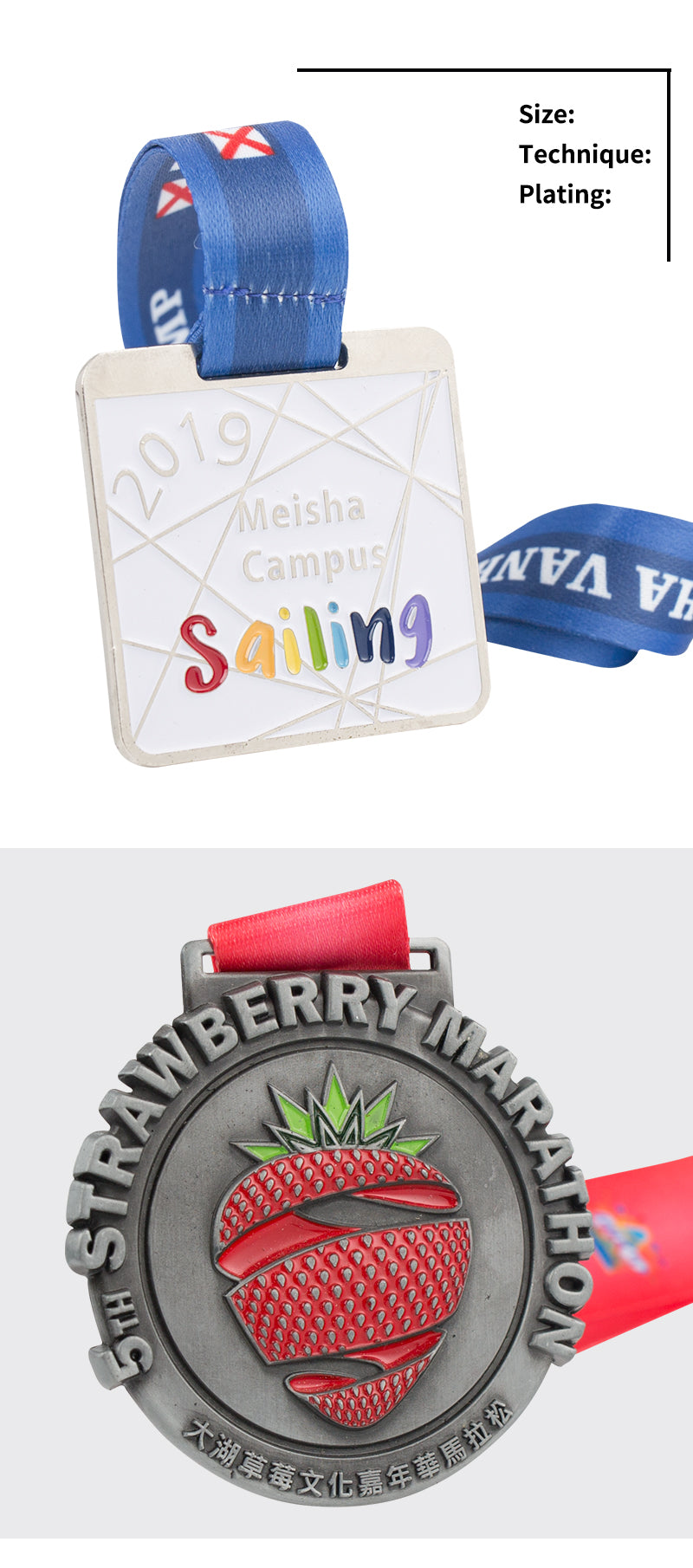 Manufacturer Medal Wholesale Cheap Design Your Own Blank Zinc Alloy 3D Gold Award Marathon Running Custom Metal Sport Medal