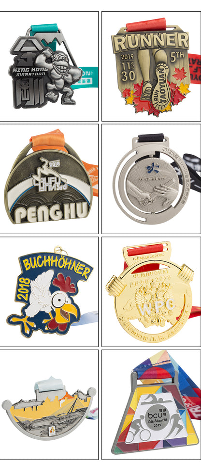 Manufacturer Medal Wholesale Cheap Design Your Own Blank Zinc Alloy 3D Gold Award Marathon Running Custom Metal Sport Medal