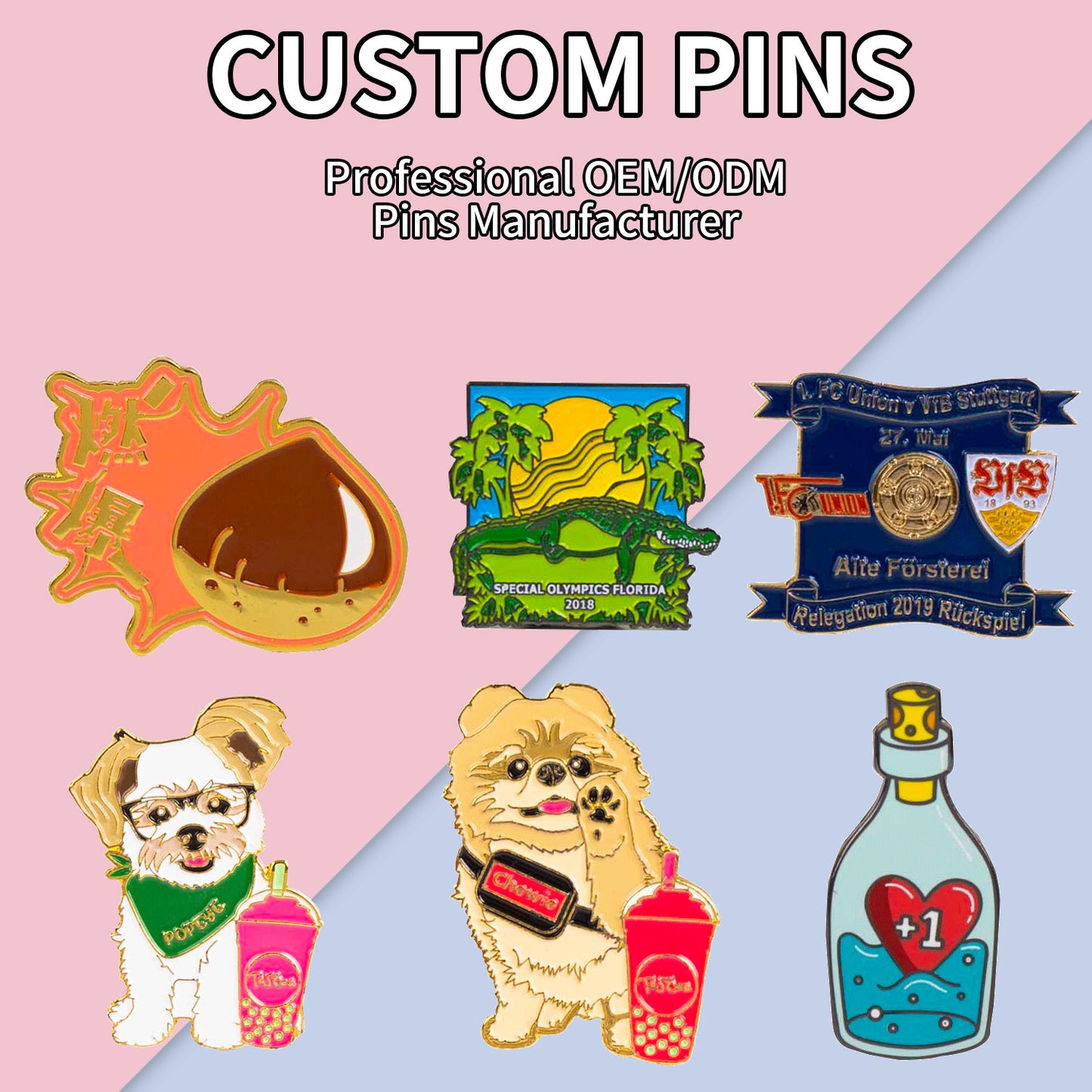 Wholesale Badges Clothes Cap Security Souvenir 3D Soft Enamel Pin Logo Badge Metal Custom ﻿