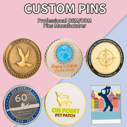 Wholesale Emblem Custom Cartoon Lapel Pin Metal Logo Enamel Badge Pin