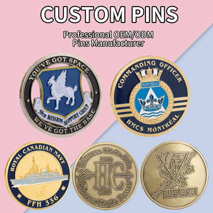 Free Design Customized Coin Stamping Dies 3D Zinc Alloy Challenge Coin Custom Engravable Metal Gold Commemorative Souvenir Coin