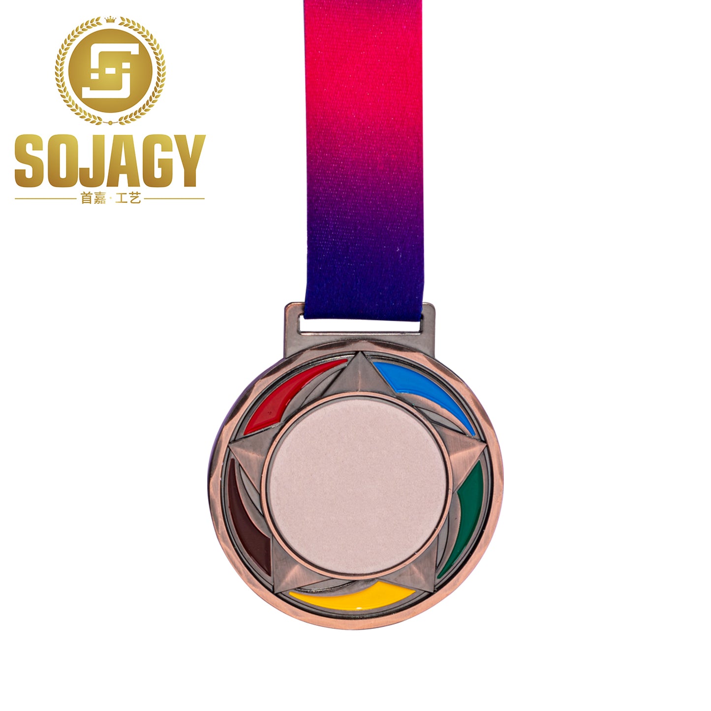 Manufacture Metal Soccer Football Race Volleyball Marathon Medals Sports Custom Gold Award Medal with Ribbon