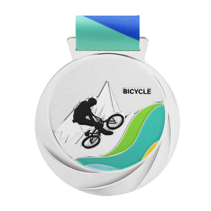 Customized Logo Sports Metal Medal Sports Medals And Ribbons Sporting Blank Medal with trophy logo