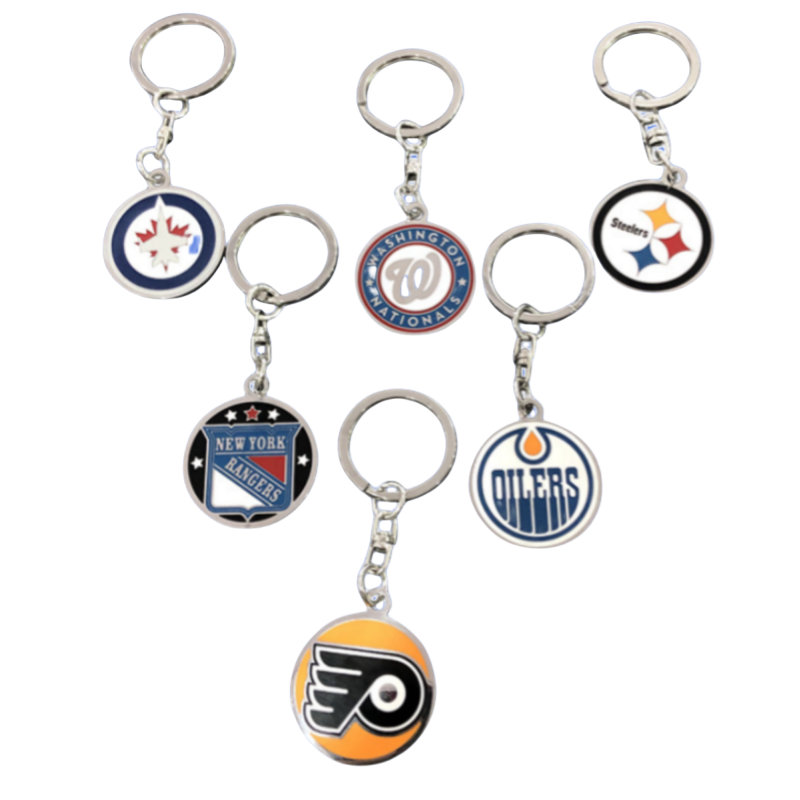 Wholesale Personalized Customization Metal Enamel Gold Plating Custom Metal Enamel Keychain Key Ring