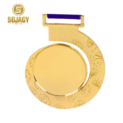 Factory Customized Personalized Blank Metal Medal Graduation Sports Competition Souvenir Gift Zinc Alloy Gold Medal Metal Medal