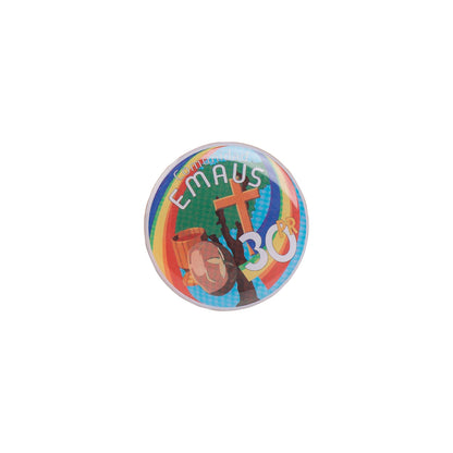 Customized drip molded adhesive metal badge, baked paint cartoon badge