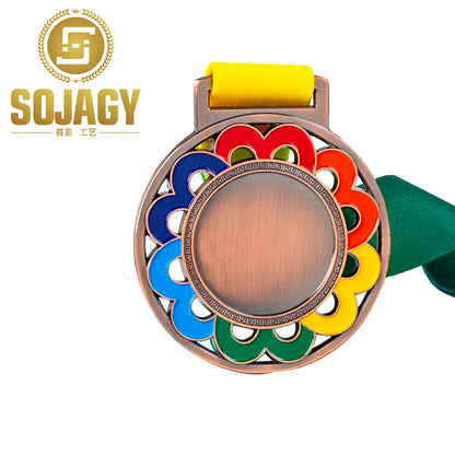 Design Customized Souvenir Metal Zinc Alloy Marathon Medal Sport Custom Medal Basketball Sports Medals with Ribbon ﻿