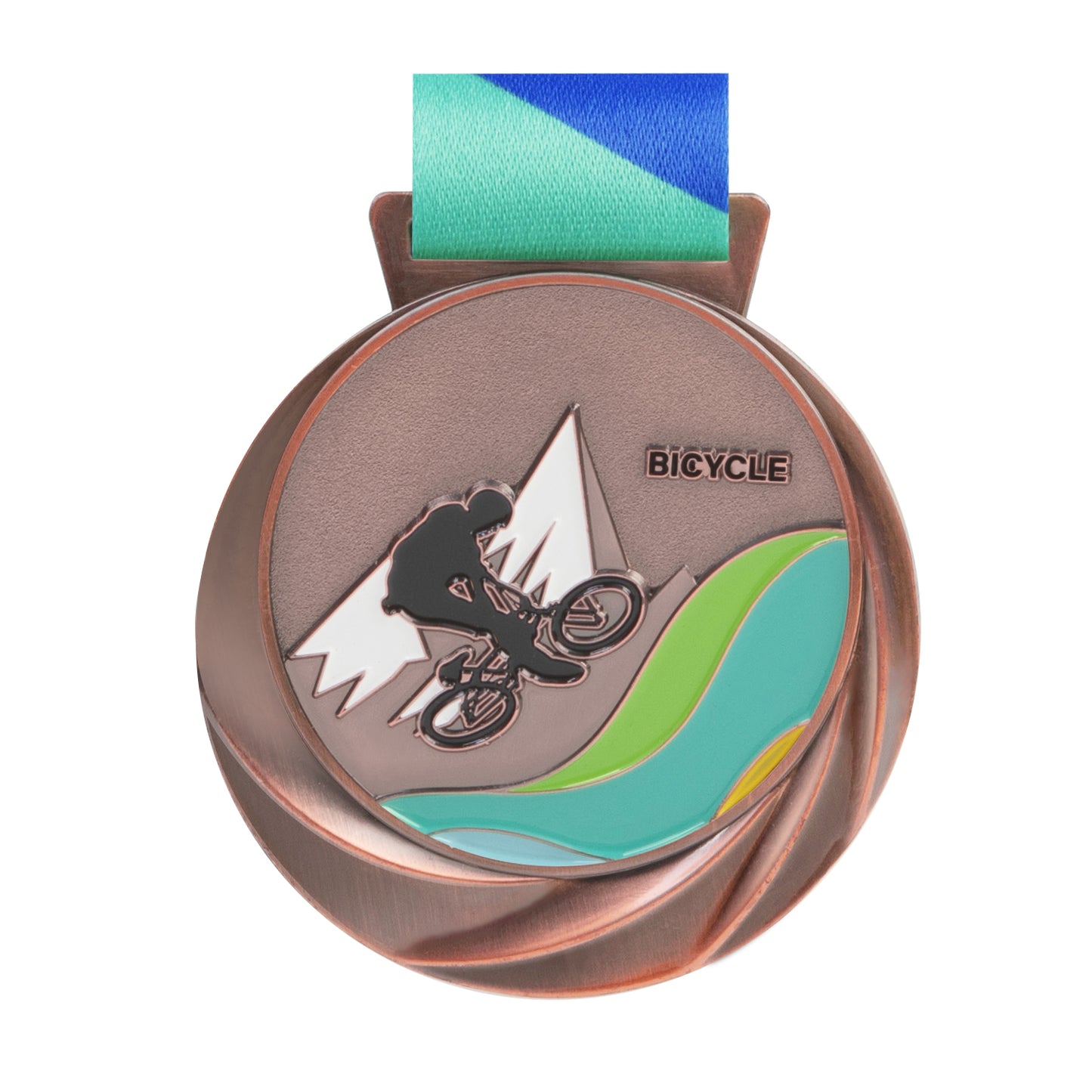 Customized Logo Sports Metal Medal Sports Medals And Ribbons Sporting Blank Medal with trophy logo