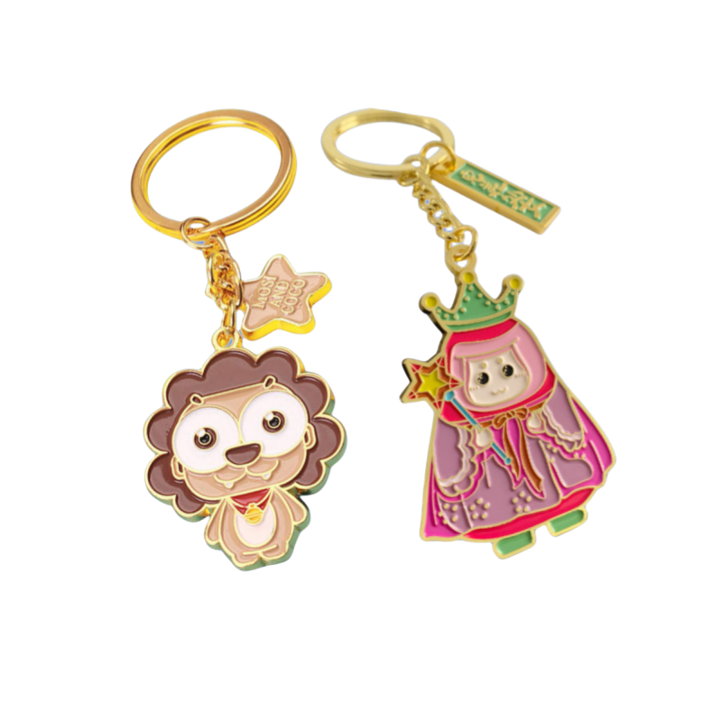 Wholesale Personalized Customization Metal Enamel Gold Plating Custom Metal Enamel Keychain Key Ring